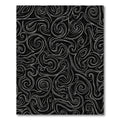 Dark Gray Swirl Abstract Lines Rug