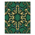 Emerald Green Baroque SwirlsRug Rug