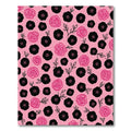 Pink Black Floral Garden Bloom Rug