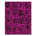 Hot Pink Swirl Rose Arrangement Rug