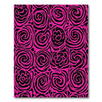 Hot Pink Swirl Rose Arrangement Rug