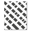 Gray Geometric Dash Interlock Rug