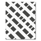 Gray Geometric Dash Interlock Rug