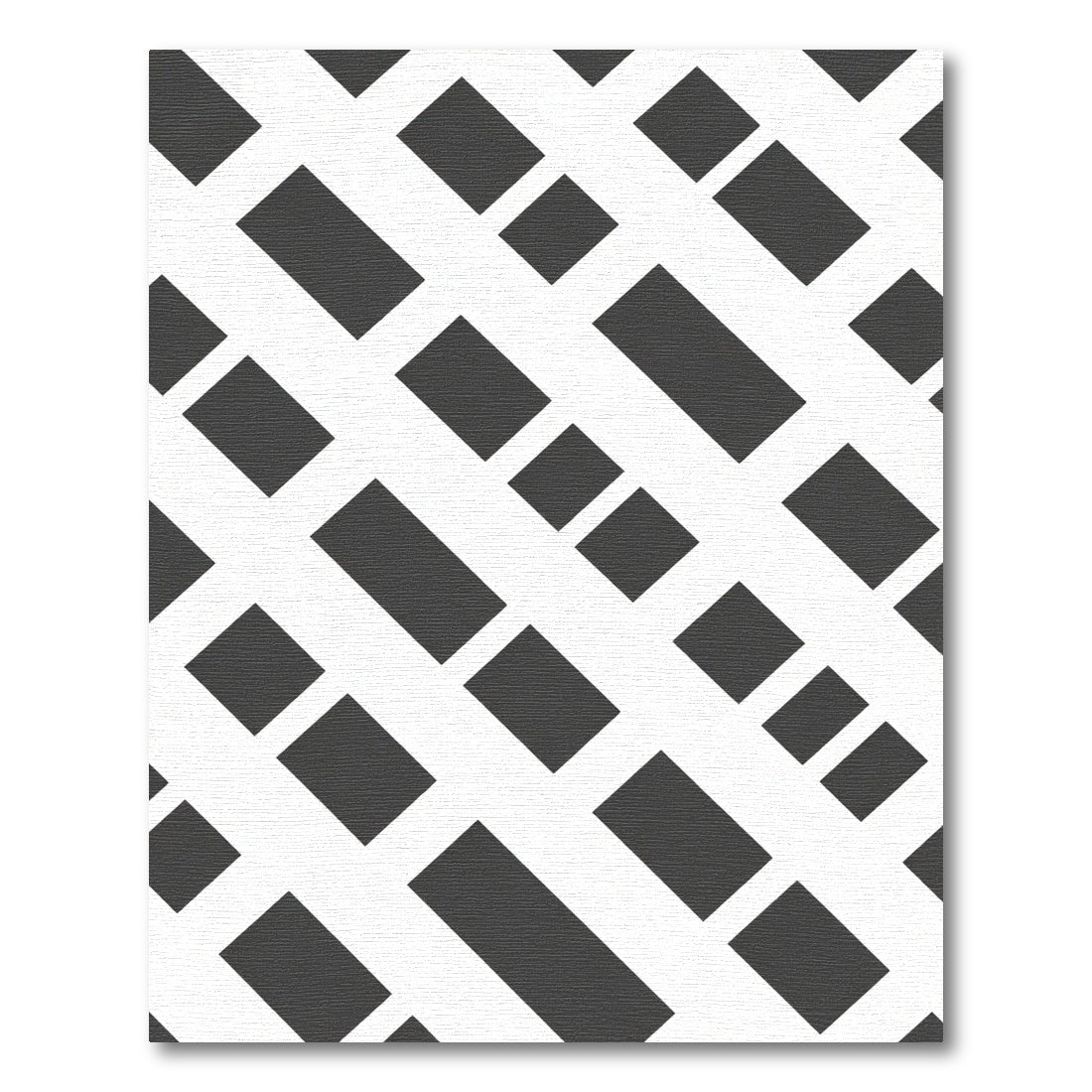 Gray Geometric Dash Interlock Rug