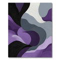 Abstract Purple Gray Flowing Waves Rug