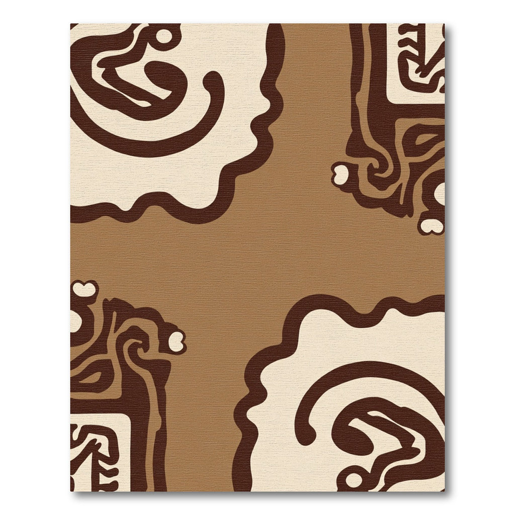Abstract Chocolate Swirl Organic Rug