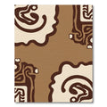 Abstract Chocolate Swirl Organic Rug
