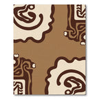 Abstract Chocolate Swirl Organic Rug