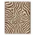 Brown Cream Zebra Stripe Rug