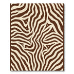 Brown Cream Zebra Stripe Rug