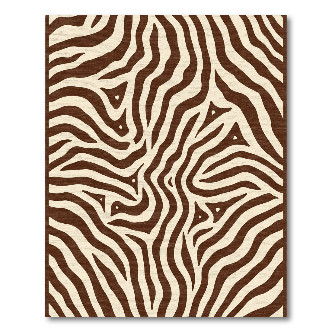 Brown Cream Zebra Stripe Rug