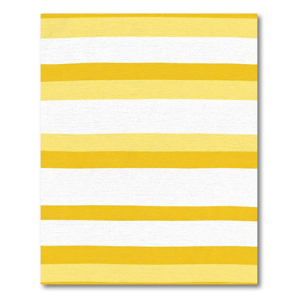 Golden Yellow White Wide Stripes Rug