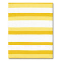 Golden Yellow White Wide Stripes Rug