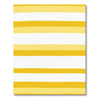 Golden Yellow White Wide Stripes Rug
