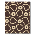 Brown Cream Abstract Organic Shapes Rug