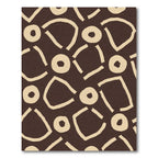 Brown Cream Abstract Organic Shapes Rug