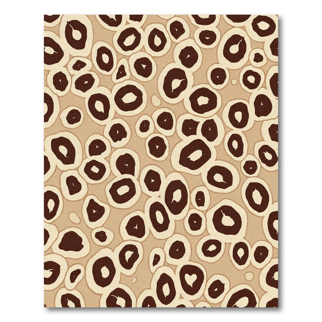 Brown Beige Organic Ovals Rug