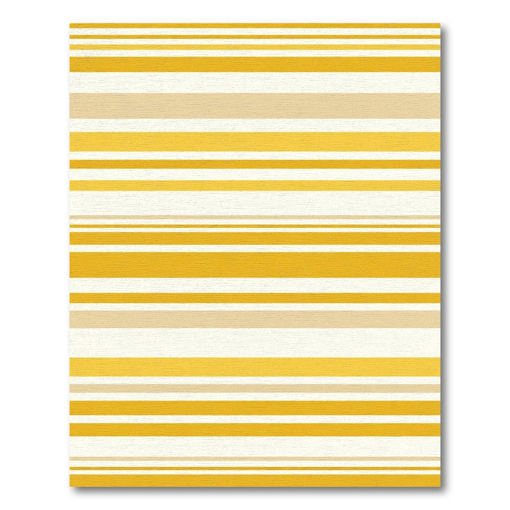Golden Yellow Horizontal Stripe Rug