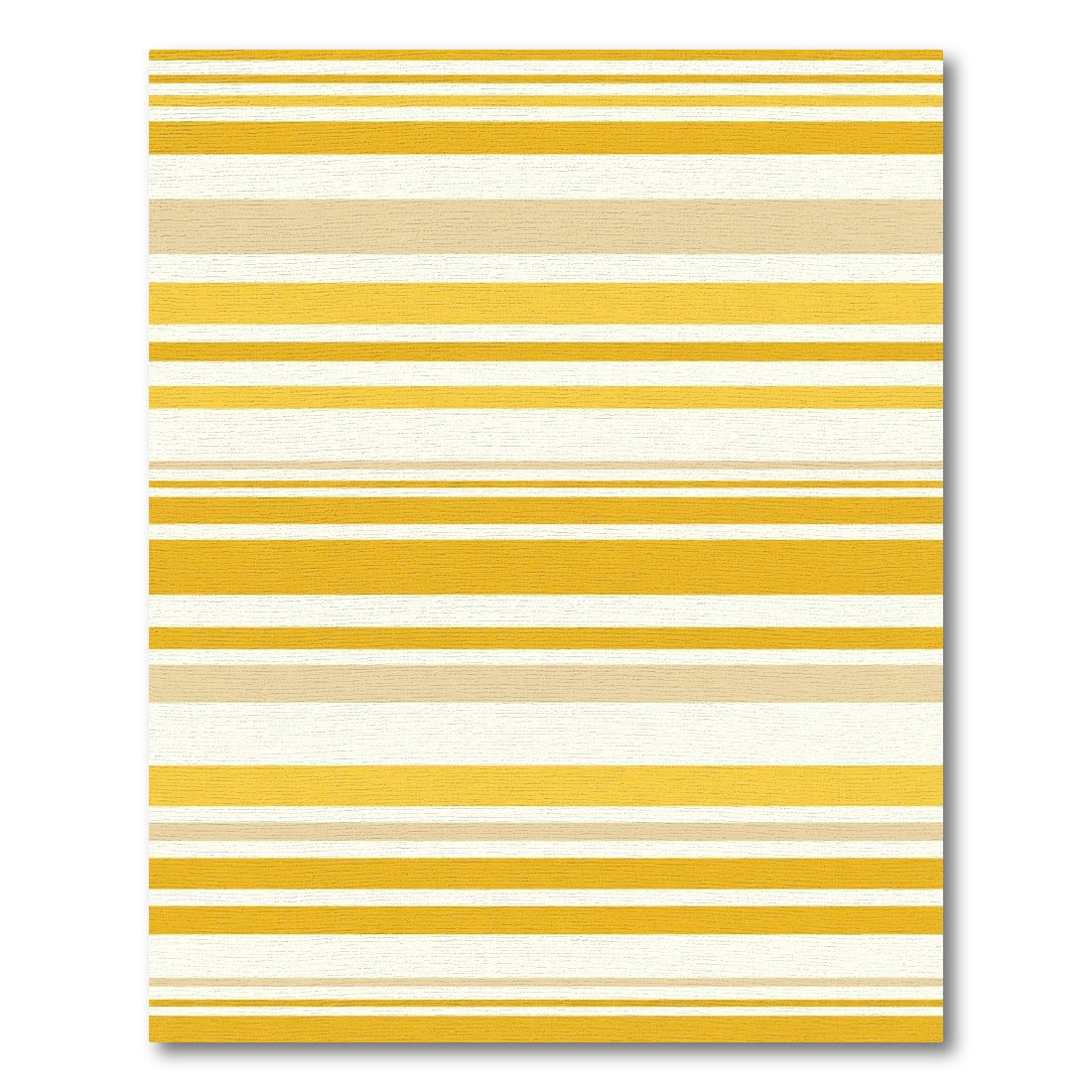 Golden Yellow Horizontal Stripe Rug