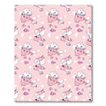 Pink Whimsical Cloud Creature Pattern Rug