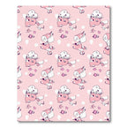 Pink Whimsical Cloud Creature Pattern Rug
