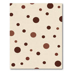 Cream Brown Polka Dot Scatter Rug