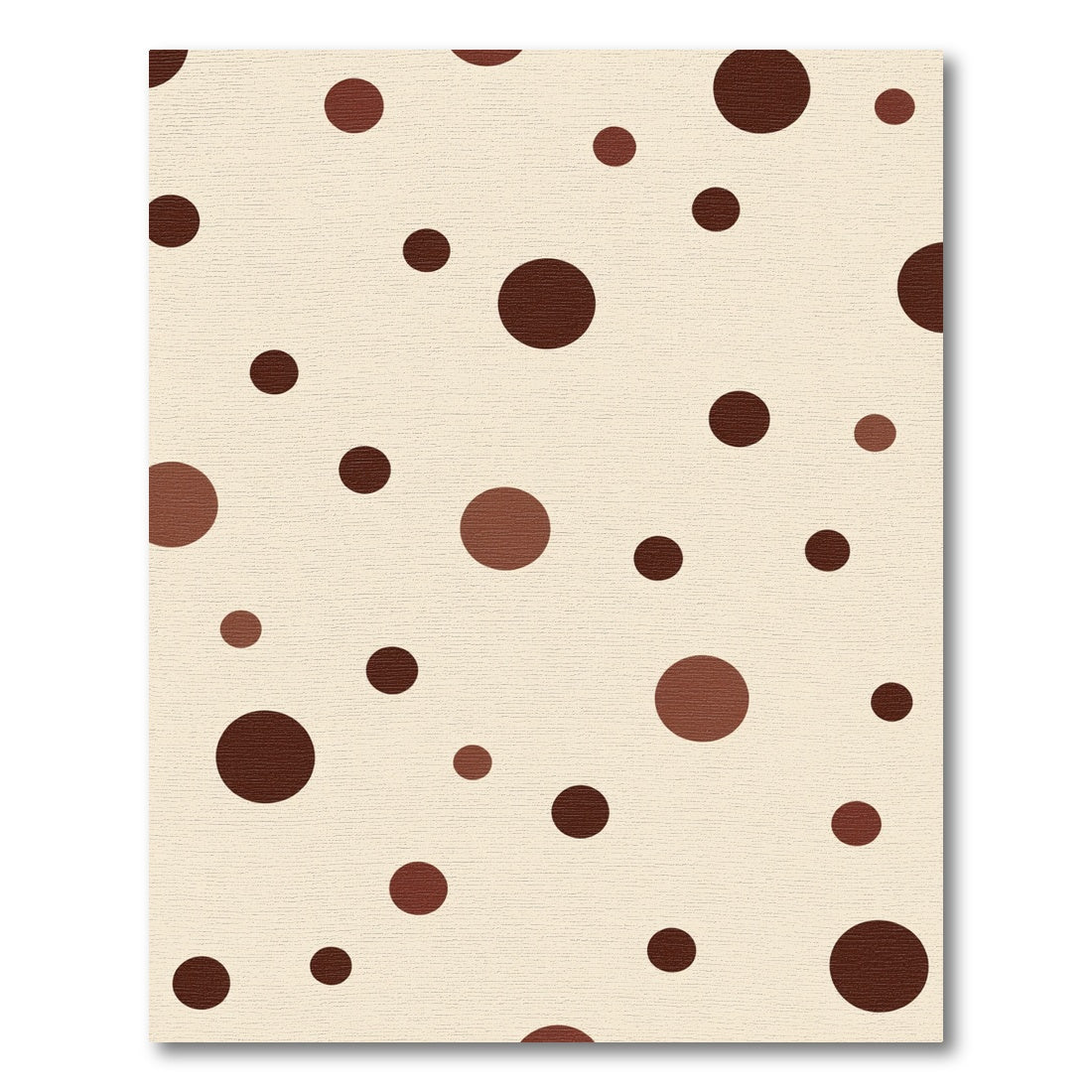 Cream Brown Polka Dot Scatter Rug