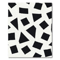Black White Abstract Geometric Shapes Rug