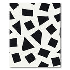 Black White Abstract Geometric Shapes Rug