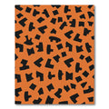 Orange Black Irregular Geometric Splash Rug