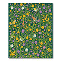 Whimsical Birds and Wildflowers Garden Rug