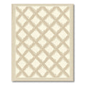 Neutral Tan Diamond Lattice Rug
