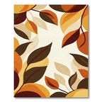 Warm Autumn Leaf Branch Arrangement Rug