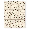 Cream Brown Polka Dot Grid Rug