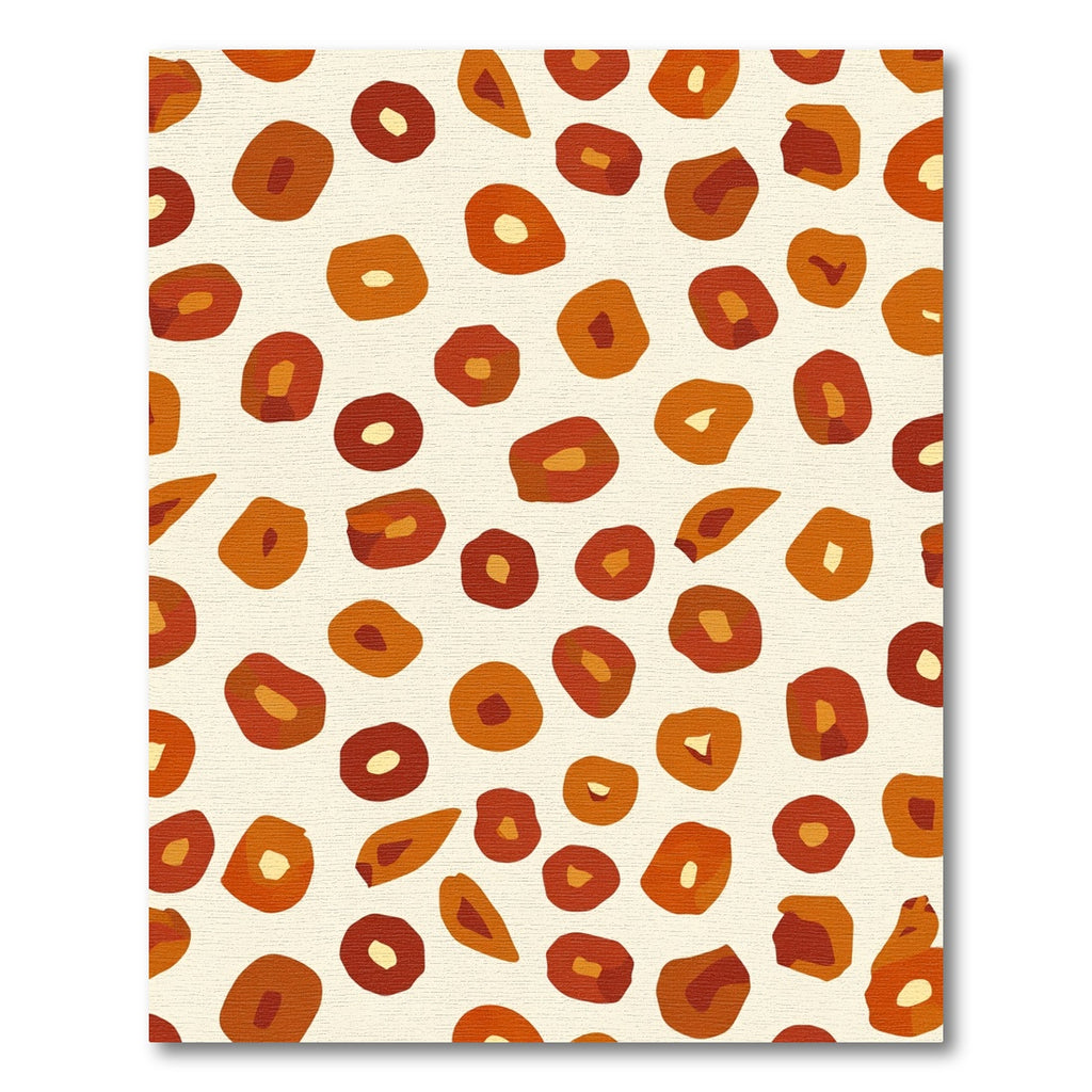 Earthy Orange Ochre Abstract Shapes Rug