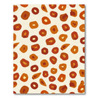 Earthy Orange Ochre Abstract Shapes Rug