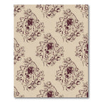 Crimson Abstract Head Medallion Rug