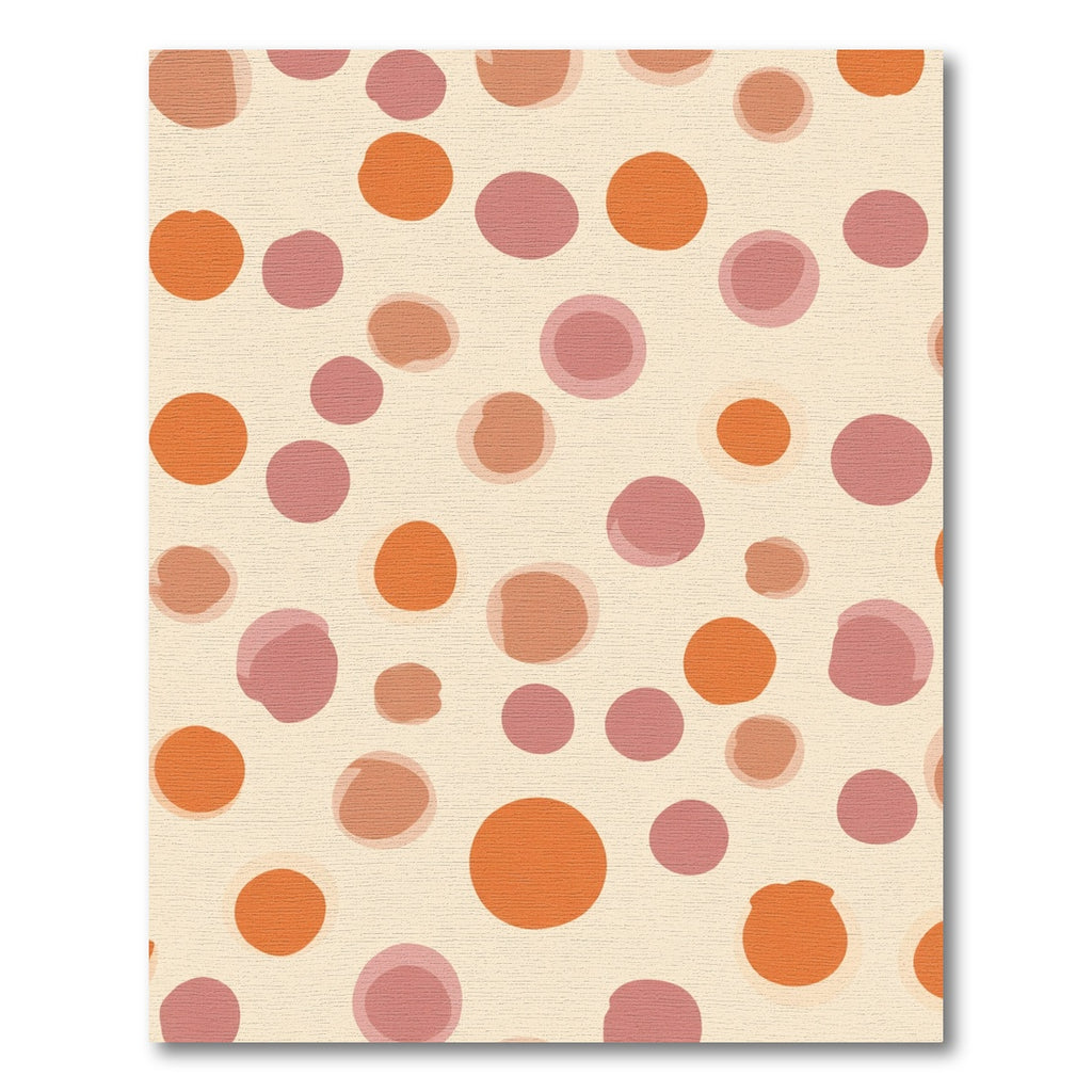 Terracotta Rose Dots Scattered Rug