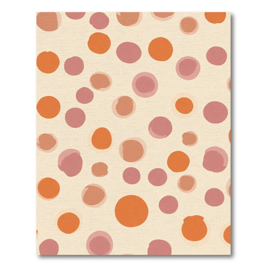 Terracotta Rose Dots Scattered Rug