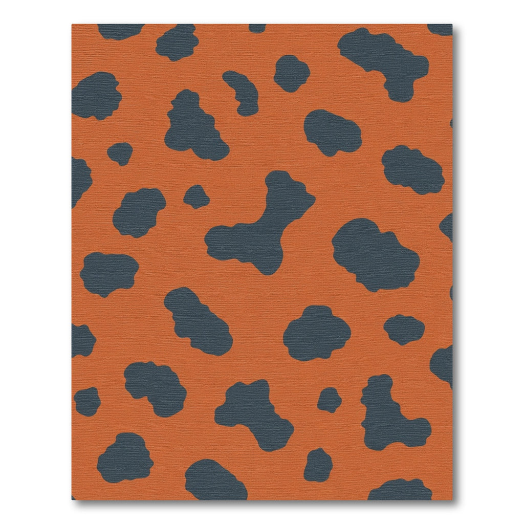Orange Charcoal Blob Spot Rug