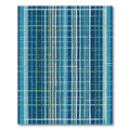 Deep Blue Green White Plaid Stripes Rug