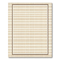 Subtle Beige Checkered Border Rug