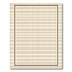 Subtle Beige Checkered Border Rug
