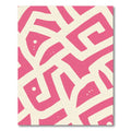 Pink Cream Abstract Labyrinth Rug