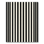 Bold Black White Parallel Line Art Rug