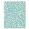 Teal Organic Wavy Abstract Rug
