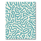 Teal Organic Wavy Abstract Rug