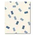 Modern Blue Abstract Rectangles Rug