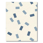 Modern Blue Abstract Rectangles Rug