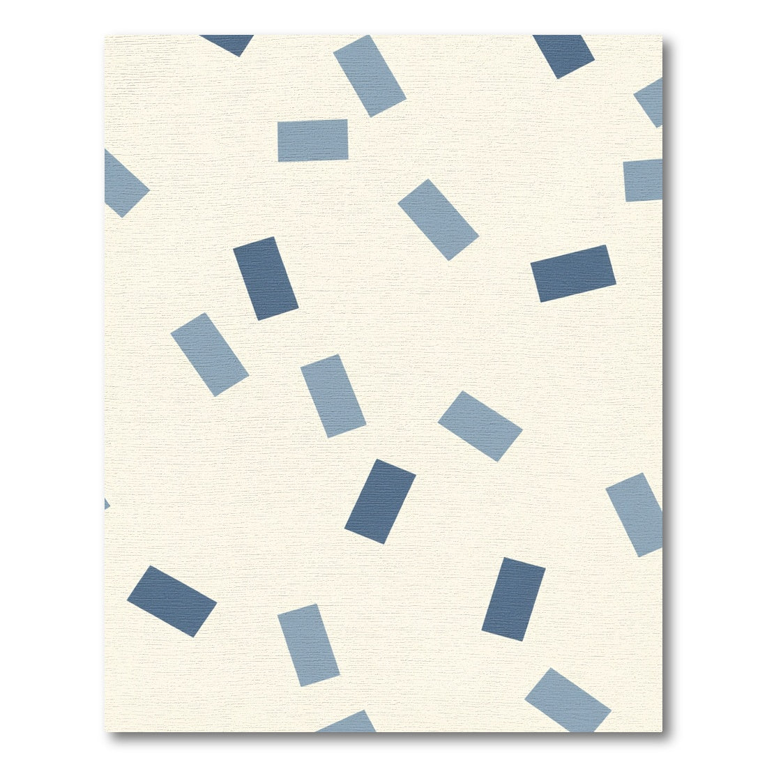 Modern Blue Abstract Rectangles Rug